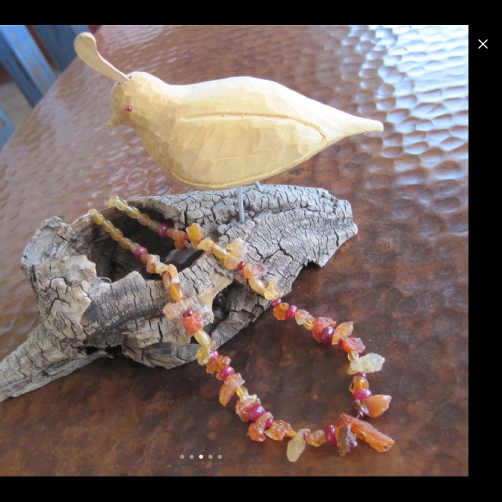 Mexican fire opal necklace. OOAK